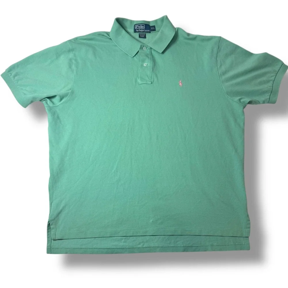 Polo Ralph Lauren Classic Fit Polo Shirt Men's XXL‎ Green Cotton